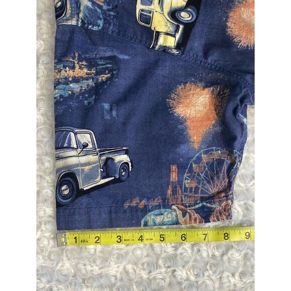 Bit & Bridle Vintage Classic Pick Up Trucks Print Button Up Shirt Mens Size L - Picture 7 of 12
